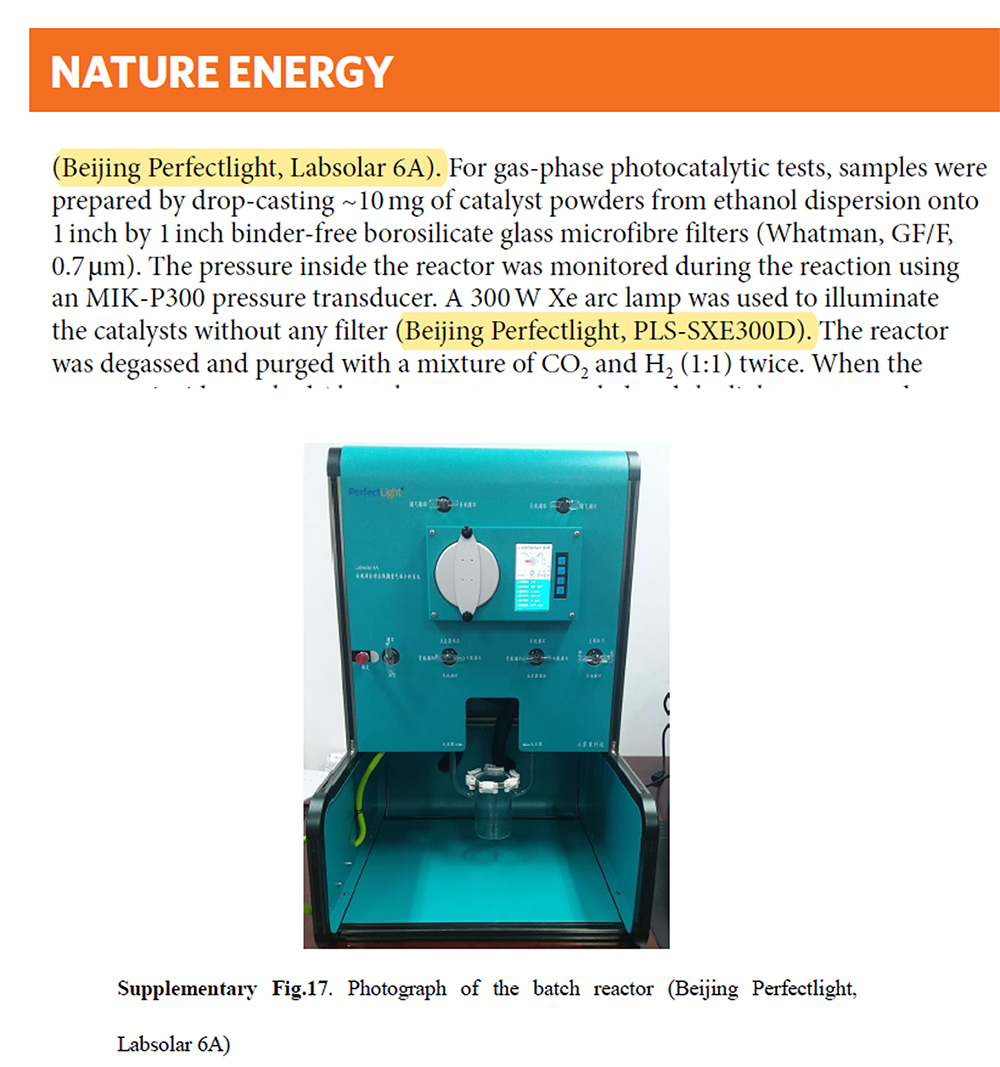 2021年泊菲莱科技labsolar-6a荣登nature energy